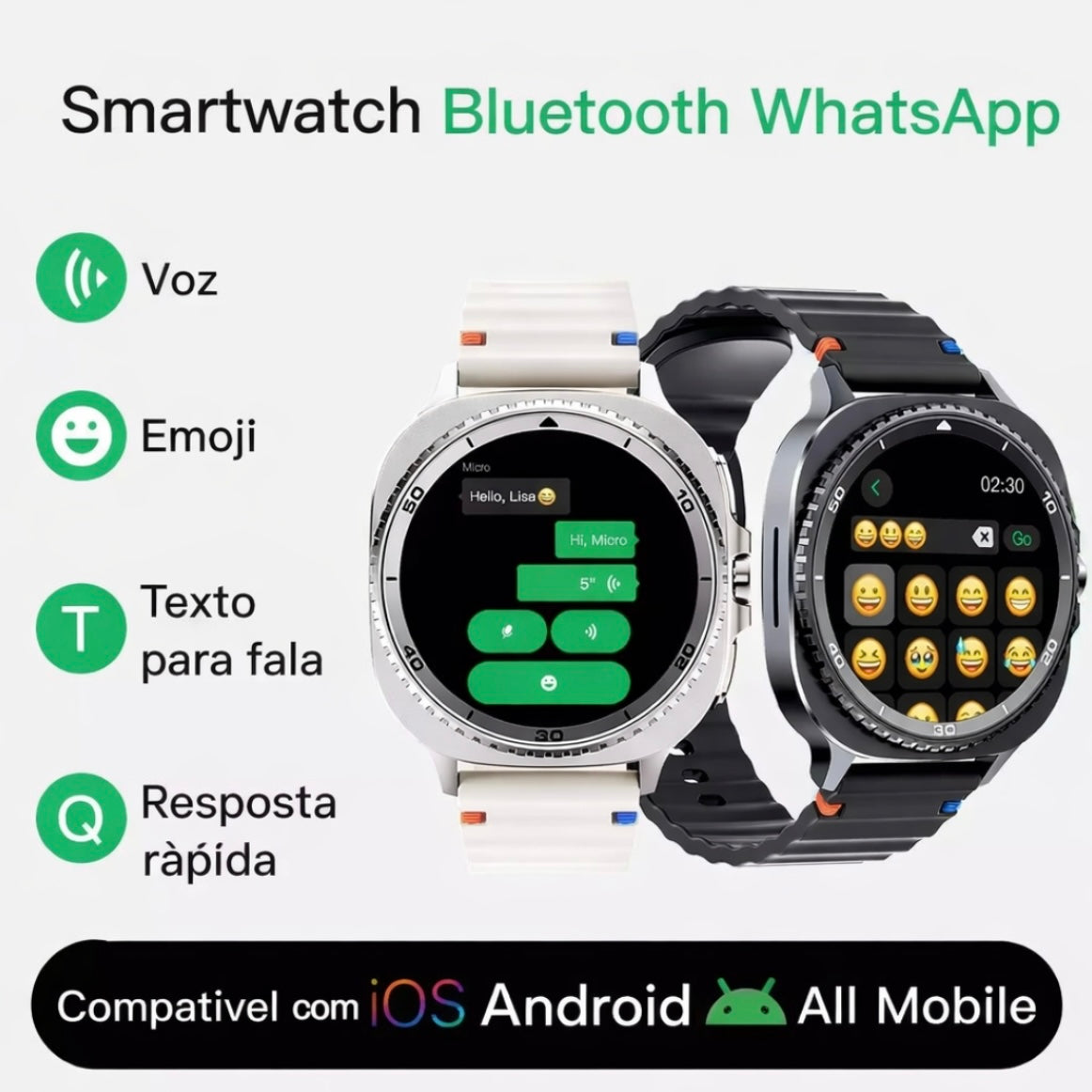 Smartwatch Microwear MA33 Ultra 2 Série 11 Whatsapp A Prova D'água