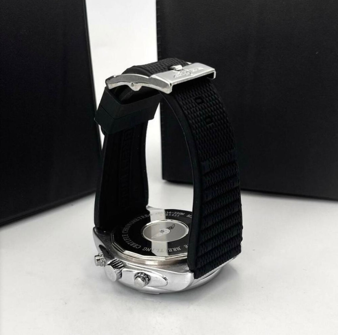 Relógio Breitling Chronomat pulseira de silicone