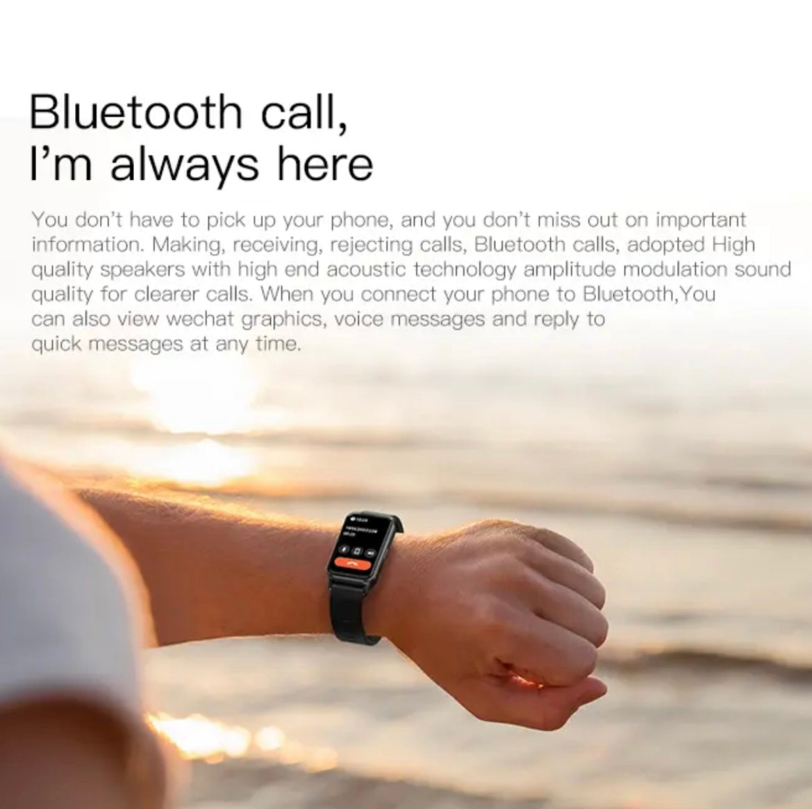 Smartwatch Peje Band 1 Faz Chamadas Resistente A  Água