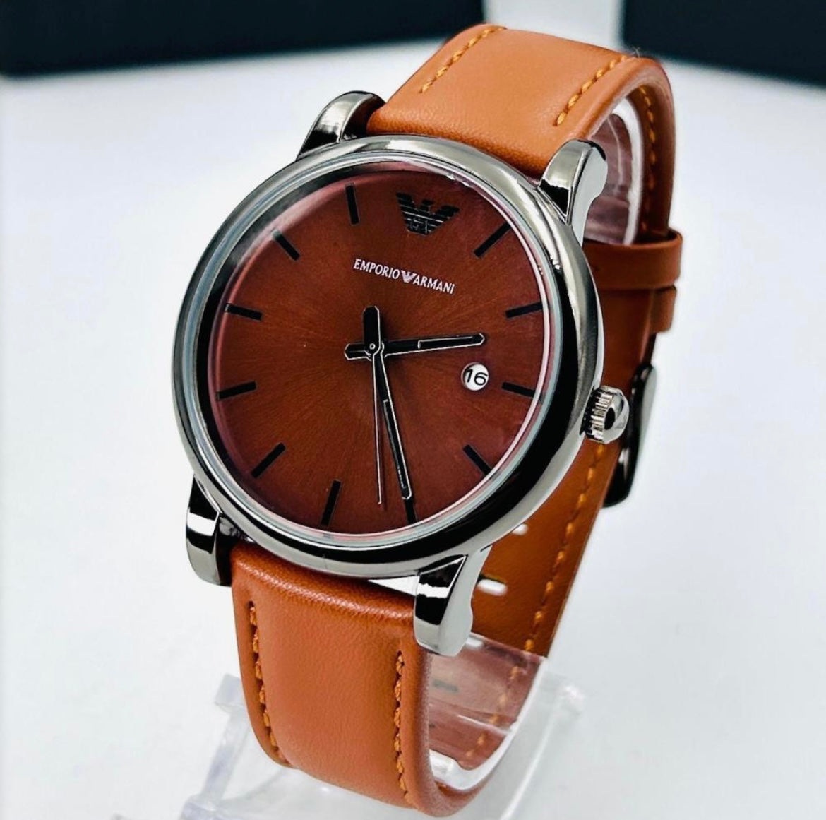 Relógio Armani Exchange Pulseira Em Couro
