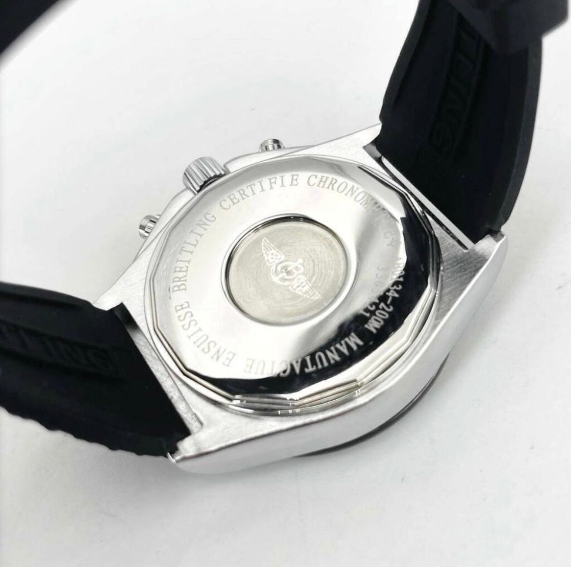Relógio Breitling Chronomat pulseira de silicone