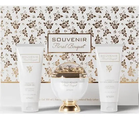 Kit Souvenir Floral Bouquet Afnan 3 Itens Edp 100 Ml