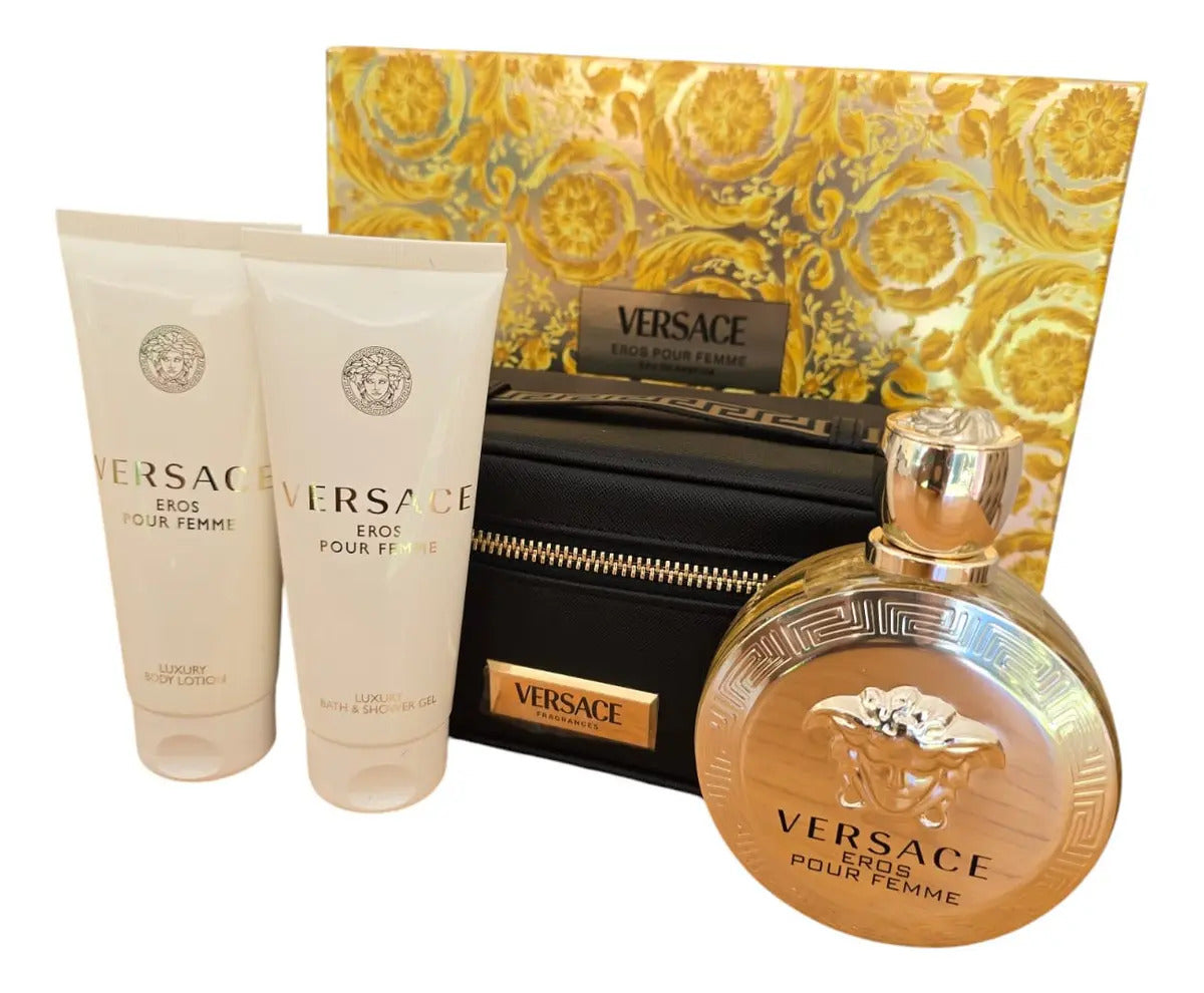 Kit Versace Eros Pour Femme EDP 100ml Perfume + Body Lotion + Shower