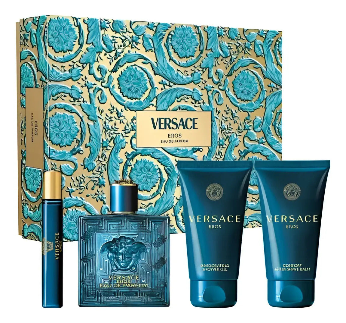 Kit Versace Eros Men Edp 100ml+10ml+75mlgel+75ml Balm