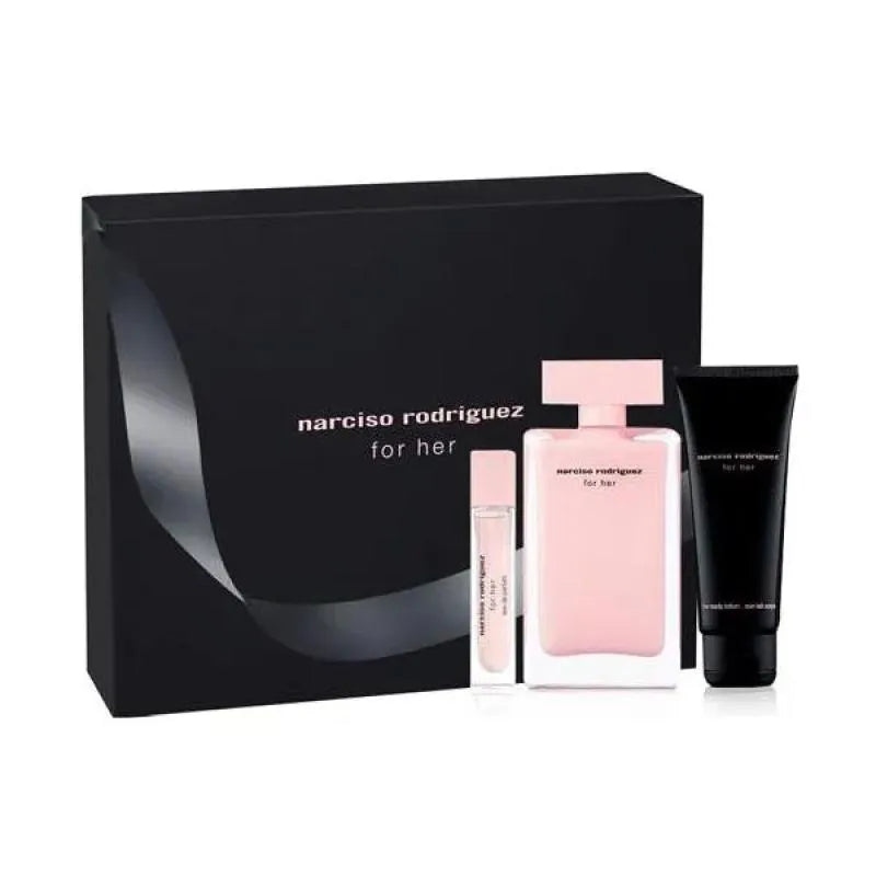 Kit Narciso Rodriguez For Her Feminino Edp 100ml + Edp 10ml + Body Lotion 50ml