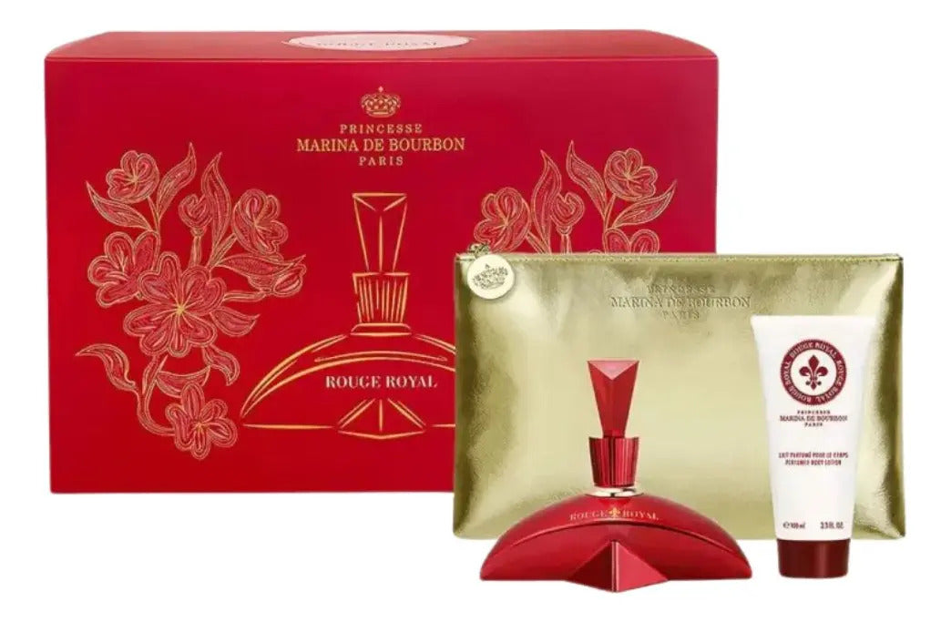 Kit Marina De Bourbon Rouge Royal Perfume 100ml+creme+bolsa