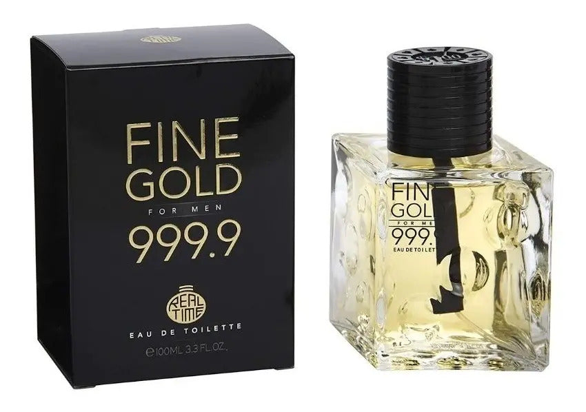 Perfume Eau de Toilette Masculino Real Time Fine Gold 999.9 100ml