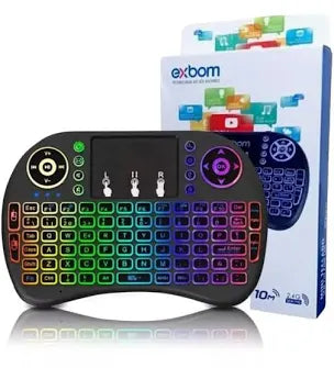 Mini Teclado Controle Sem Fio Para Smart Tv, Tv Box e Pc