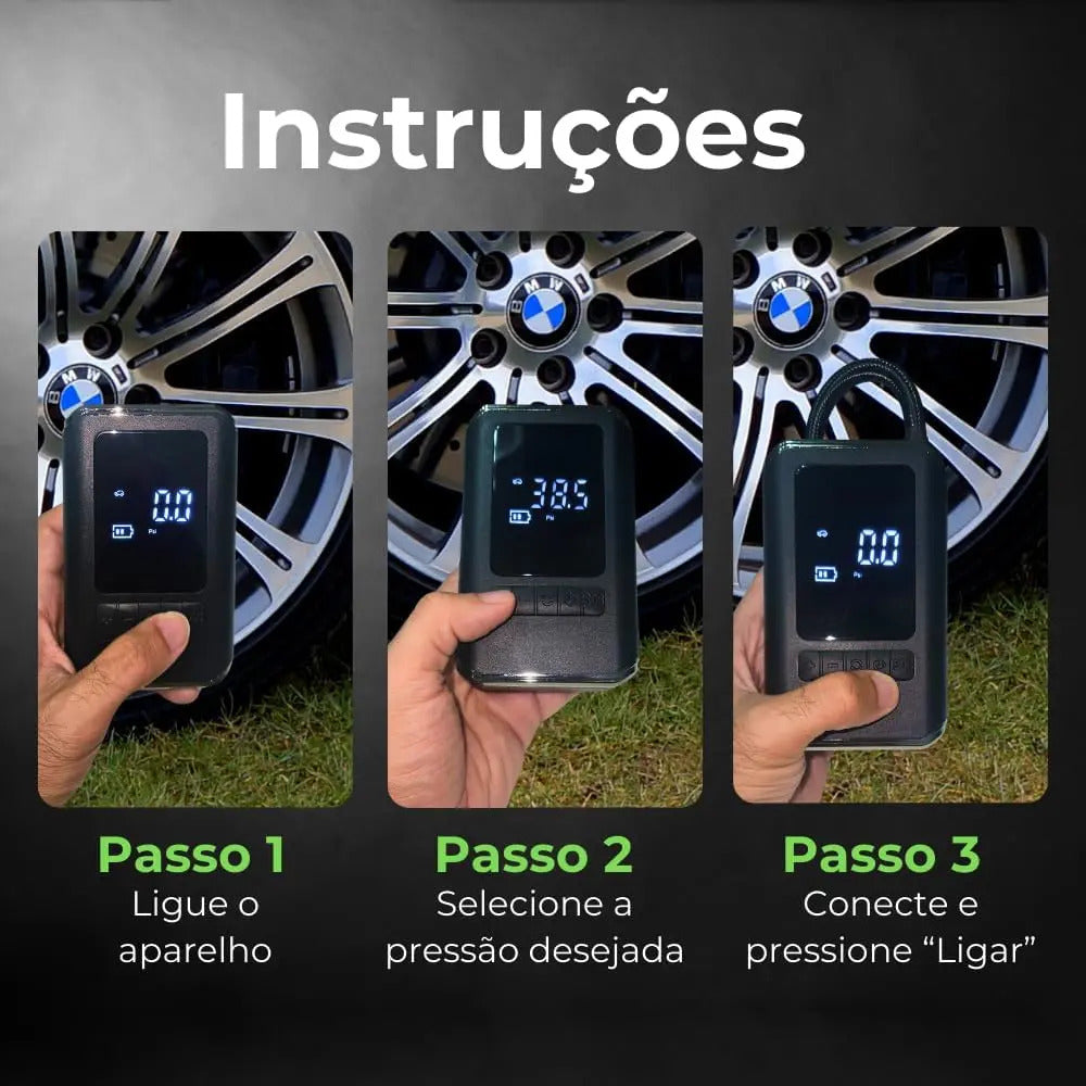 Bomba De Ar Recarregável Portatil USB