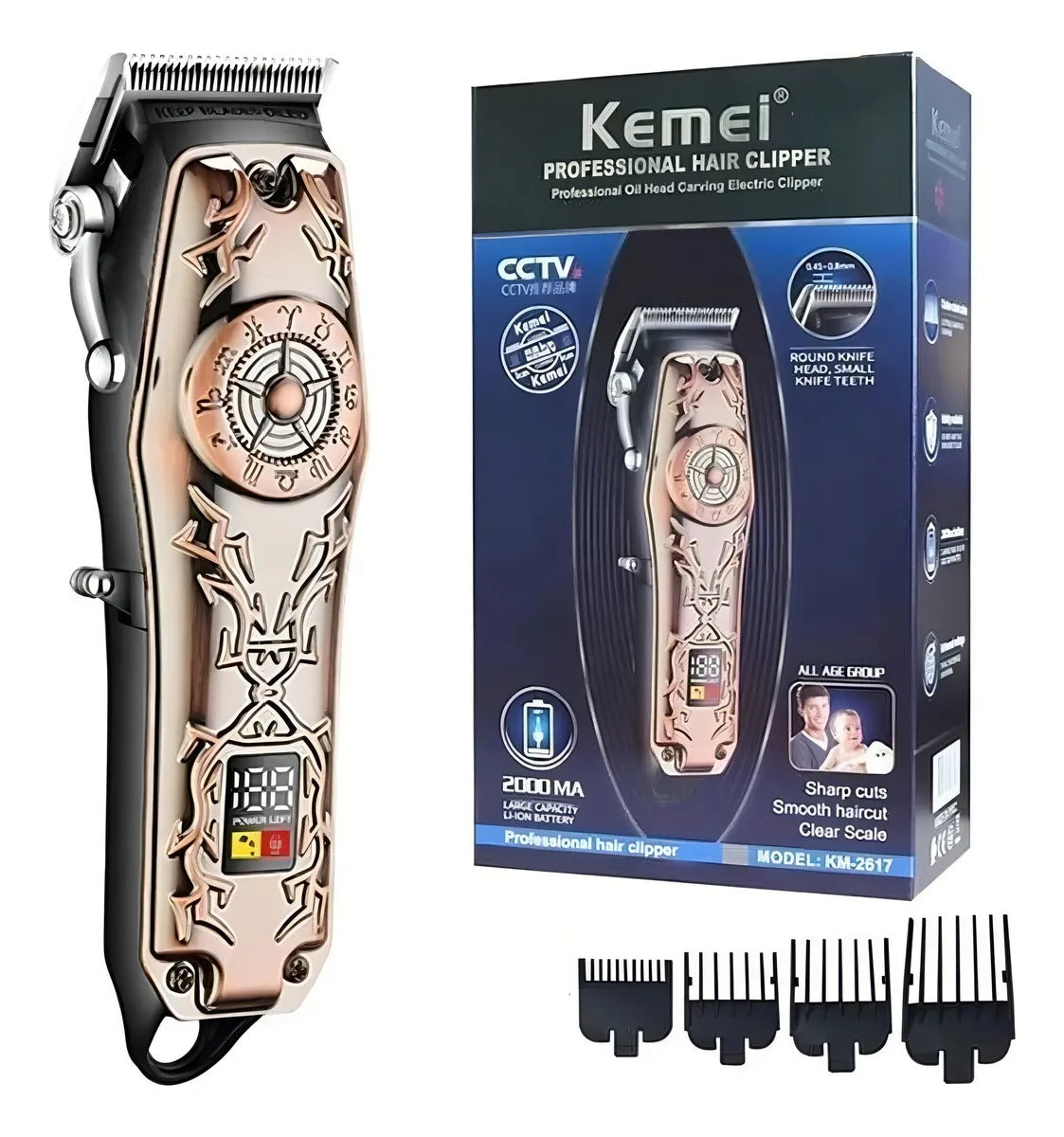 Maquina Kemei KM-2617 Profissional